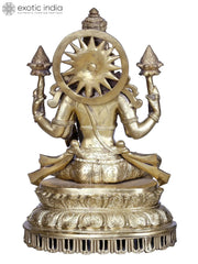 Indian Lord Goddess Lakshmi Brass Statue