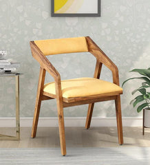 The Gileteen Solid Wood Armchair for Dining & Living Room Teak Wood