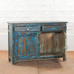 Rustica Vintage Reclaimed Wood Sideboard Blue