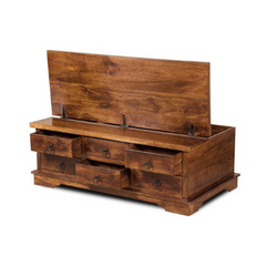 The Attic Leamington Solid Wood Storage Chest Honey