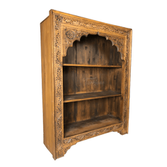 Mehrab Indian Hand Carved Solid Wood Bookshelf B28