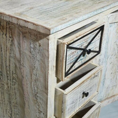 RUSTICA Reclaimed boat timber 2m LARGE Sideboard Whitewash