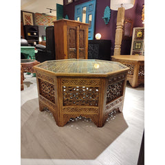 Indian Hand Carved Jali Solid Wood Coffee Table C20