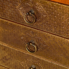 Embossed Antique Brass work Murad Chest Of Drawer Ethnic Piece Of Furniture