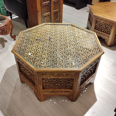 Indian Hand Carved Jali Solid Wood Coffee Table C20