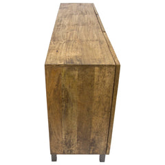 Indian Hand Carved 3 Door Solid Wood Sideboard