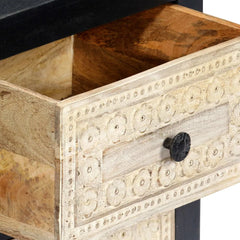 Indian Hand Carved  2-Drawer Solid Wood Bedside Table 18