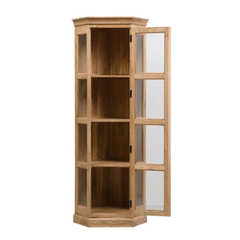 The Attic Ines Solid Wood Bookshelf and Kitchen Cabinet Natural