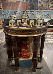 Antique Indian Brass Work Rajasthan Console Table