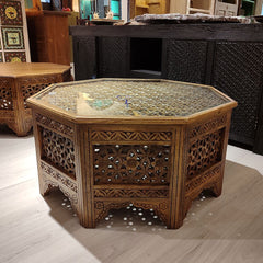 Indian Hand Carved Jali Solid Wood Coffee Table C20
