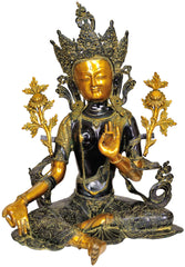 Indian Buddha Tibetan Buddhist Buddha In Brass Statue