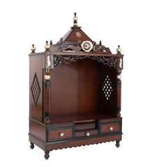 Sheesham Wood Handmade Mandir Home Temple In Brown