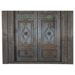 Indian Vintage Antique Hand Carved Reclaimed Teak Wood Door 88