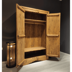 Indian Hand Carved Solid Wooden Cupboard Wardrobe D30