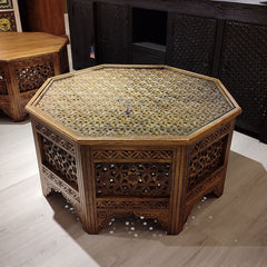 Indian Hand Carved Jali Solid Wood Coffee Table C20