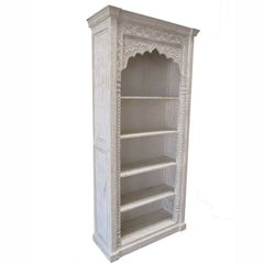 Mehrab Indian Carved bookshelf Arch Window Antique style Jharokha book display shelf B11  -  