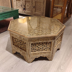 Indian Hand Carved Jali Solid Wood Coffee Table C21