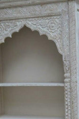 Mehrab Indian Carved bookshelf Arch Window Antique style Jharokha book display shelf B11  -  