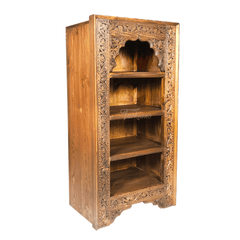 Mehrab Indian Hand Carved Solid Wood Bookshelf B29