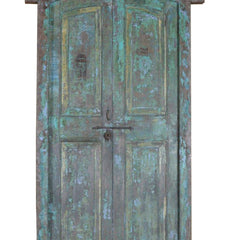Indian Vintage Antique Hand Carved Reclaimed Teak Wood Door 89