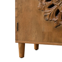 Indian Handmade Solid Wood Carved Cabinet