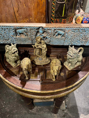 Antique Indian Brass Work Rajasthan Console Table