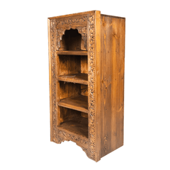 Mehrab Indian Hand Carved Solid Wood Bookshelf B29