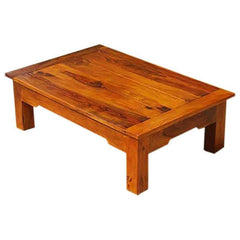 Avalon Handcrafted Rectangular Solid Wood Coffee Table Honey