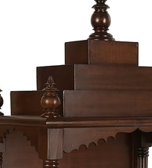 Small Sized Handmade Solid Wood Home Temple In Brown