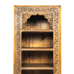 Mehrab Indian Hand Carved Solid Wood Bookshelf B29