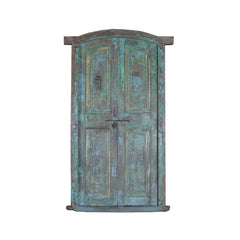 Indian Vintage Antique Hand Carved Reclaimed Teak Wood Door 89