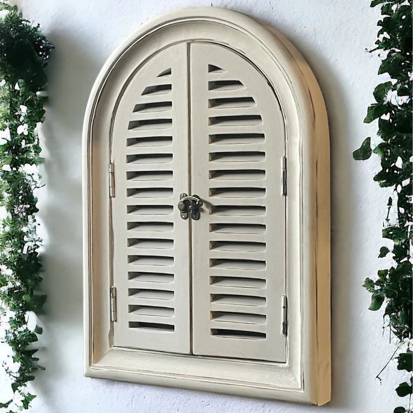 Arch Hand Carved Solid Wooden Window Mirror 67