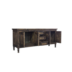 Indian Reclaimed Hand Carved Reclaimed Wood Bathroom Vanity D118