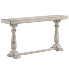 French Provincial Style Pillar Console Table Grey