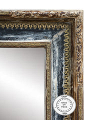 Solid Indian Wood Mirror with Bleached Brass Frame