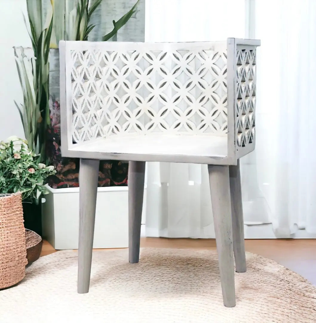 Indian Hand Carved Solid Wood Chair For Dining & Living Room 04