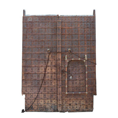 Indian Vintage Antique Hand Carved Reclaimed Wood Door Panel 107