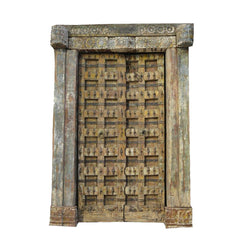 Indian Vintage Antique Handcrafted Reclaimed Wood Door 56