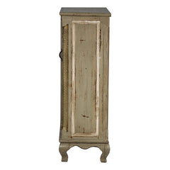 Indian Vintage Hand Carved Solid Wood With Brass Work Cabinet D122