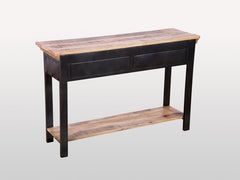 Industrial Solid Wood 2 Drawer Study Desk