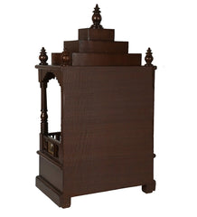 Small Sized Handmade Solid Wood Home Temple In Brown