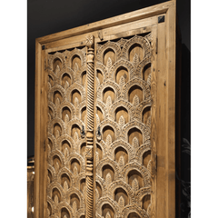 Indian Hand Carved Solid Wooden Cupboard Wardrobe D30