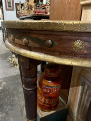 Antique Indian Brass Work Rajasthan Console Table