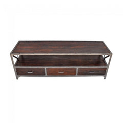 Angle Industrial Entertainment unit TV Stand Chocolate