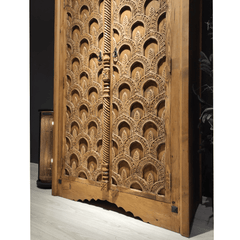 Indian Hand Carved Solid Wooden Cupboard Wardrobe D31