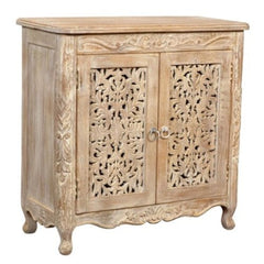 Jali Indian french 2 door sideboard Whitewash