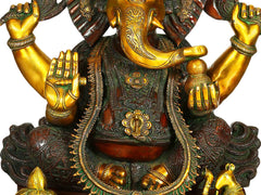 Indian Lord Ganesha Handmade Brass Statue