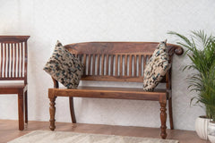 Indian Hand Carved Sheesham Wood Bench B3