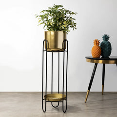 Contemporary Black And Bronze Vibrant Planter - Big