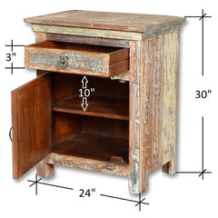 SALVAGE Reclaimed Wooden  Rustic  Bedside Table 19